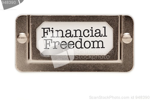 Image of Financial Freedom File Drawer Label