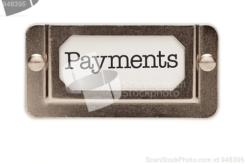 Image of Payments File Drawer Label
