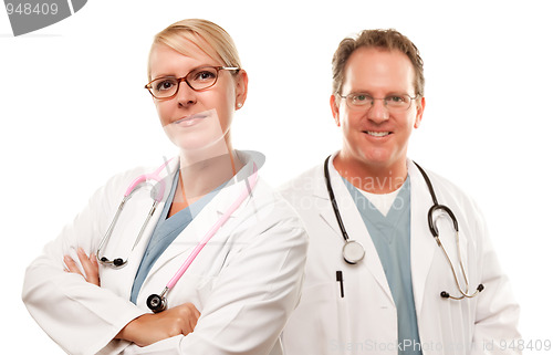 Image of Smiling Male and Female Doctors or Nurses