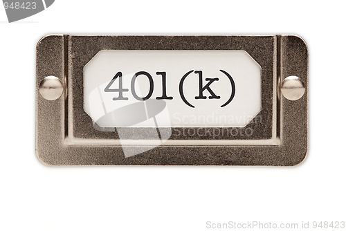 Image of 401(k) File Drawer Label