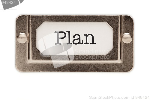 Image of Plan File Drawer Label