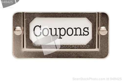 Image of Coupons File Drawer Label