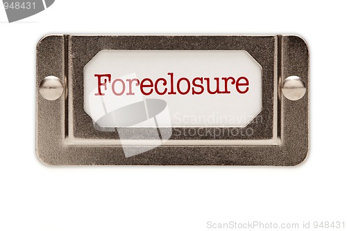 Image of Foreclosure File Drawer Label