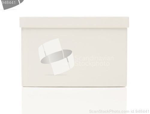 Image of Blank White Box with Lid on White
