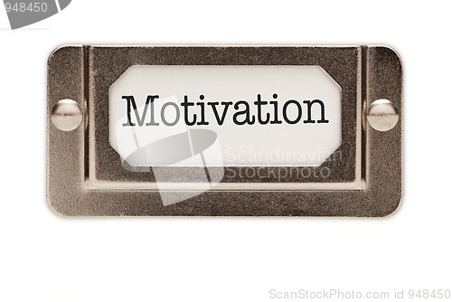 Image of Motivation File Drawer Label