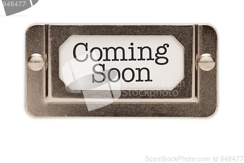 Image of Coming Soon File Drawer Label