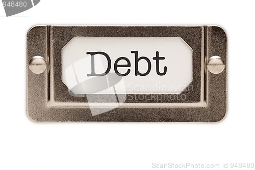 Image of Debt File Drawer Label