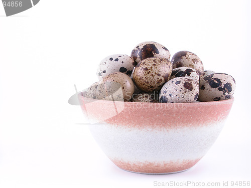 Image of bowl of quail eggs