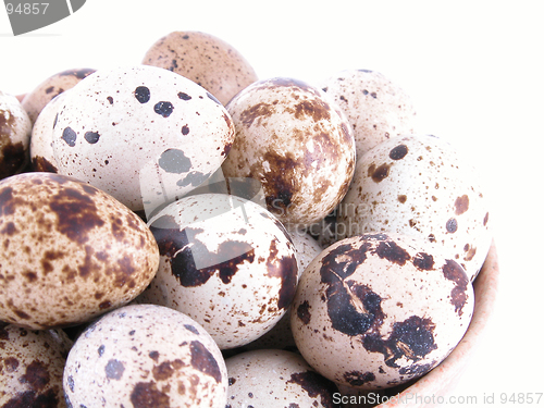 Image of bowl of quail eggs