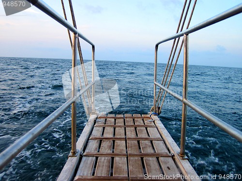 Image of sea from the boat