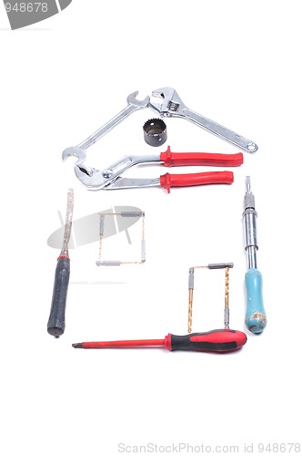 Image of Conceptual photo with building tools