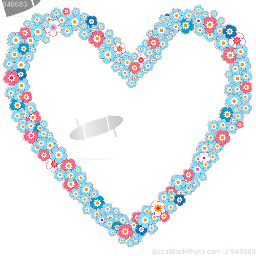 Image of Valentine romantic frame (vector)