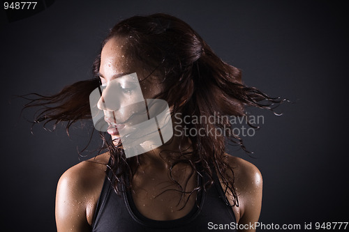 Image of sweating girl