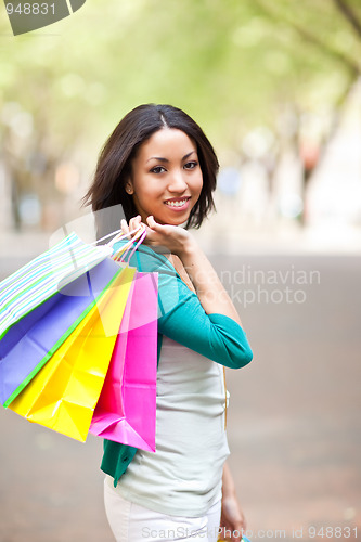 Image of Black woman shopping
