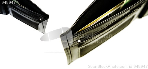 Image of Black leather wallet