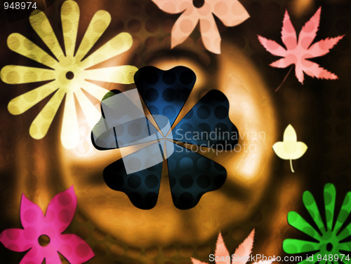 Image of Flowers & Leafs - background