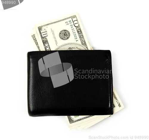 Image of Black leather wallet