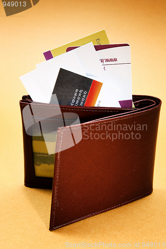 Image of Brown leather wallet