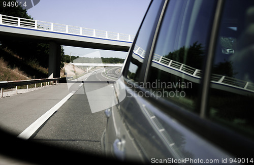 Image of Car mirror reflection