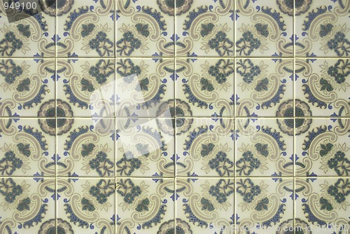 Image of Traditional Portuguese glazed tiles