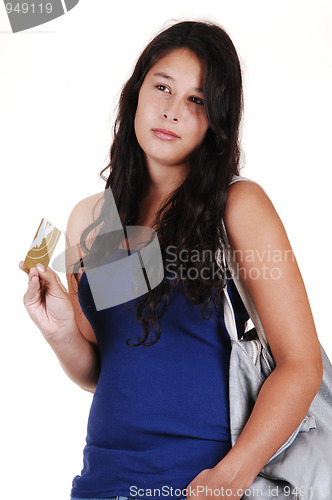 Image of Girl thinking about spending.