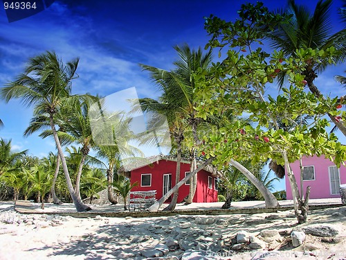 Image of Small and Coloured Homes on the Coast of Santo Domingo