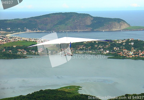 Image of Hang gliding over piratininga lagoon