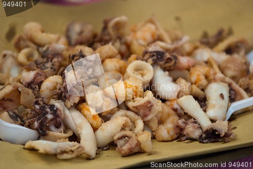 Image of Fried Fishes on a Party Table