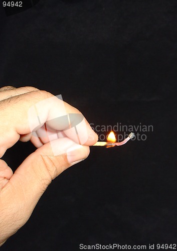 Image of lighted match