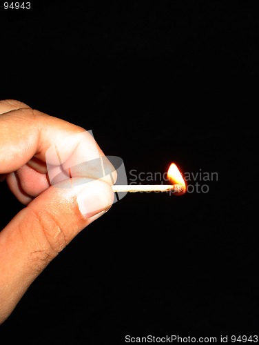 Image of lighted match