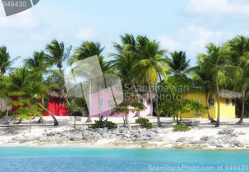 Image of Small and Coloured Homes on the Coast of Santo Domingo