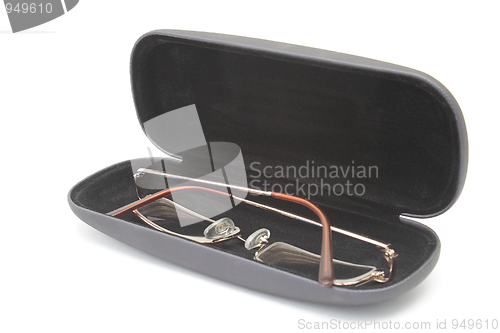 Image of Dark glasses case isolated on white