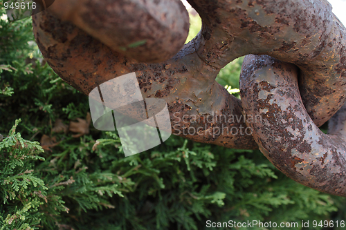 Image of Old rusted chain