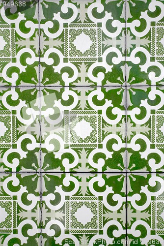 Image of Traditional Portuguese glazed tiles