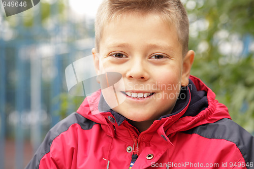 Image of Smiling boy outdoors