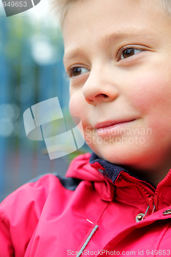 Image of Cute boy looking sideways