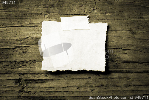 Image of Vintage Paper on Wooden