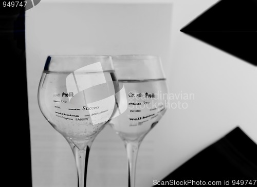 Image of Two black-and-white glasses