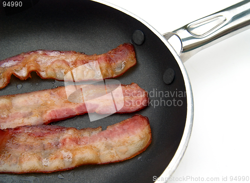 Image of bacon in a frying pan