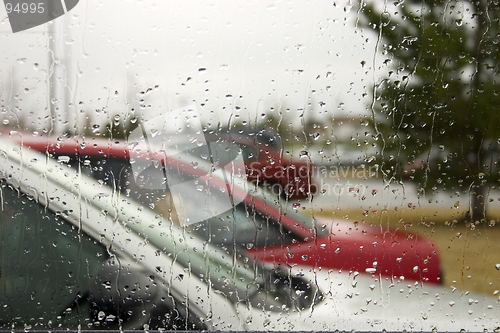 Image of Rain Drops on the Windshield