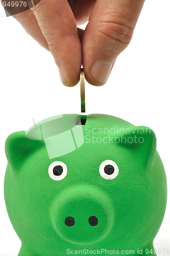 Image of Green Piggy Bank