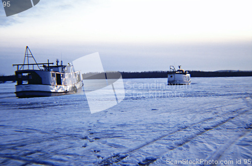 Image of Frozen Fishing Boats