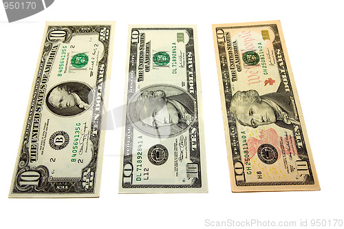 Image of Evolution of ten dollars