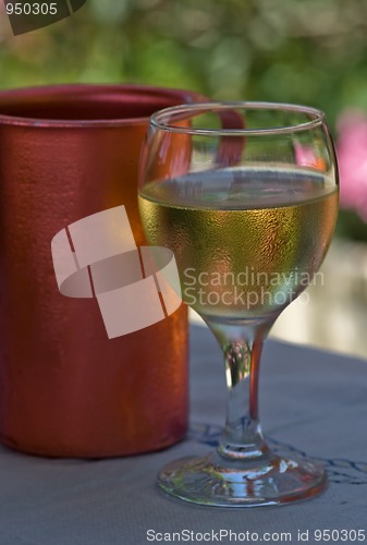 Image of A glass of cool white wine