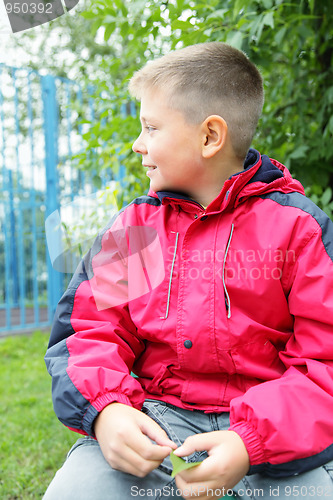 Image of Boy looking sideways