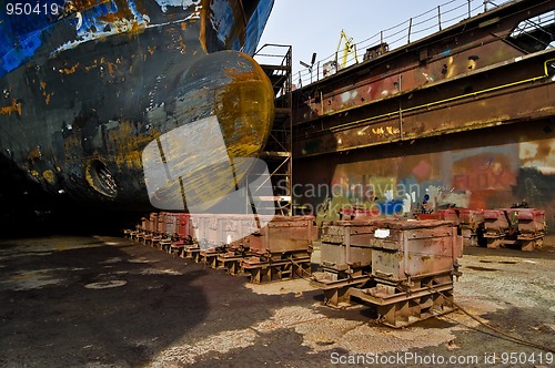 Image of Ship in the dry dock