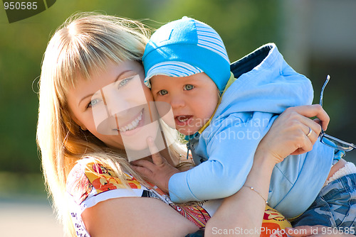 Image of mum and son