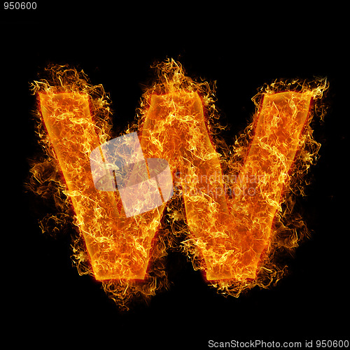 Image of Fire small letter W