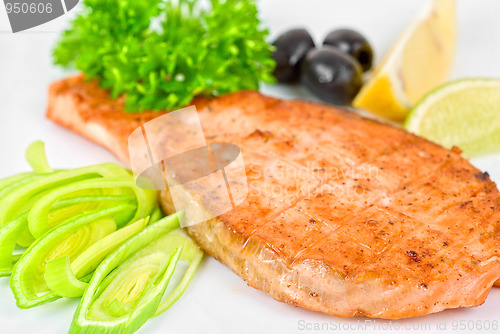 Image of Grilled salmon steak