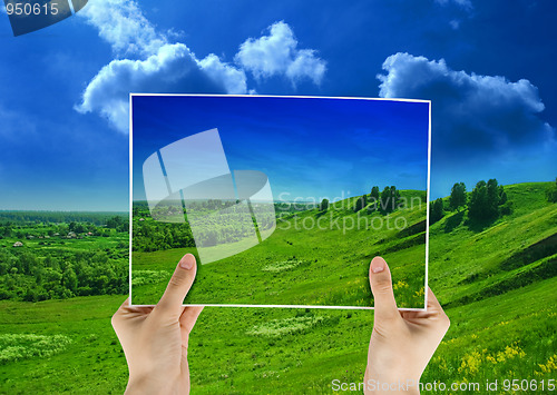 Image of photo of green field